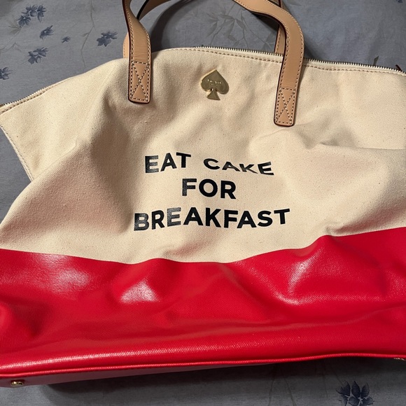 Kate Spade Eat Cake For Breakfast Tote Bag Purse - Picture 7 of 14